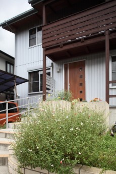 アプローチ　植栽豊かなアプローチ