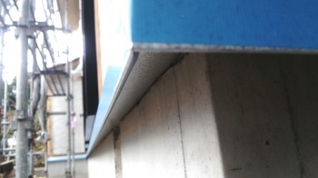 外壁に「虫返し」をつけた 外壁に「虫返し」をつけた