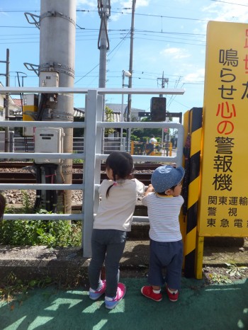 めぐろおやこさんぽ　踏切
