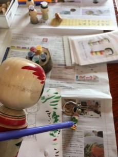 こけしの絵付け体験