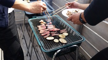 焼いてます