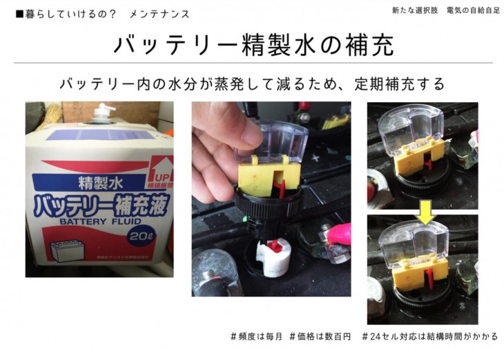 バッテリー精製水