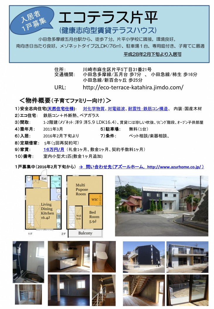 エコテラス片平-募集ちらし